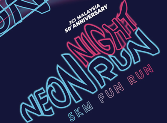 Neon Night Run Malaysia 50th Anniversary Fun Run banner