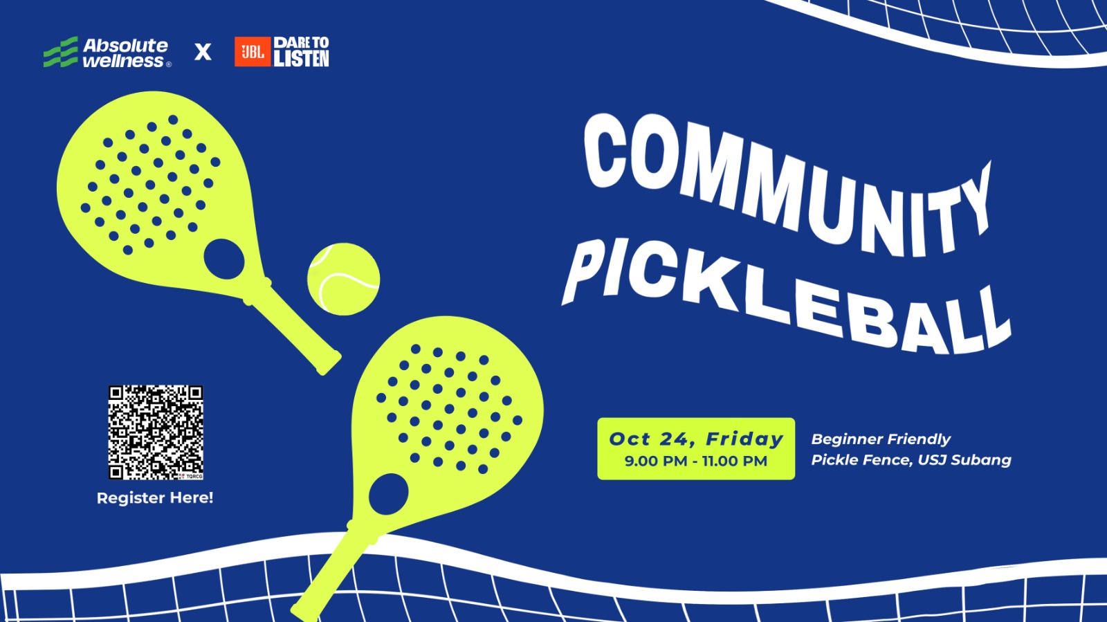 AW X JBL PickleBall banner