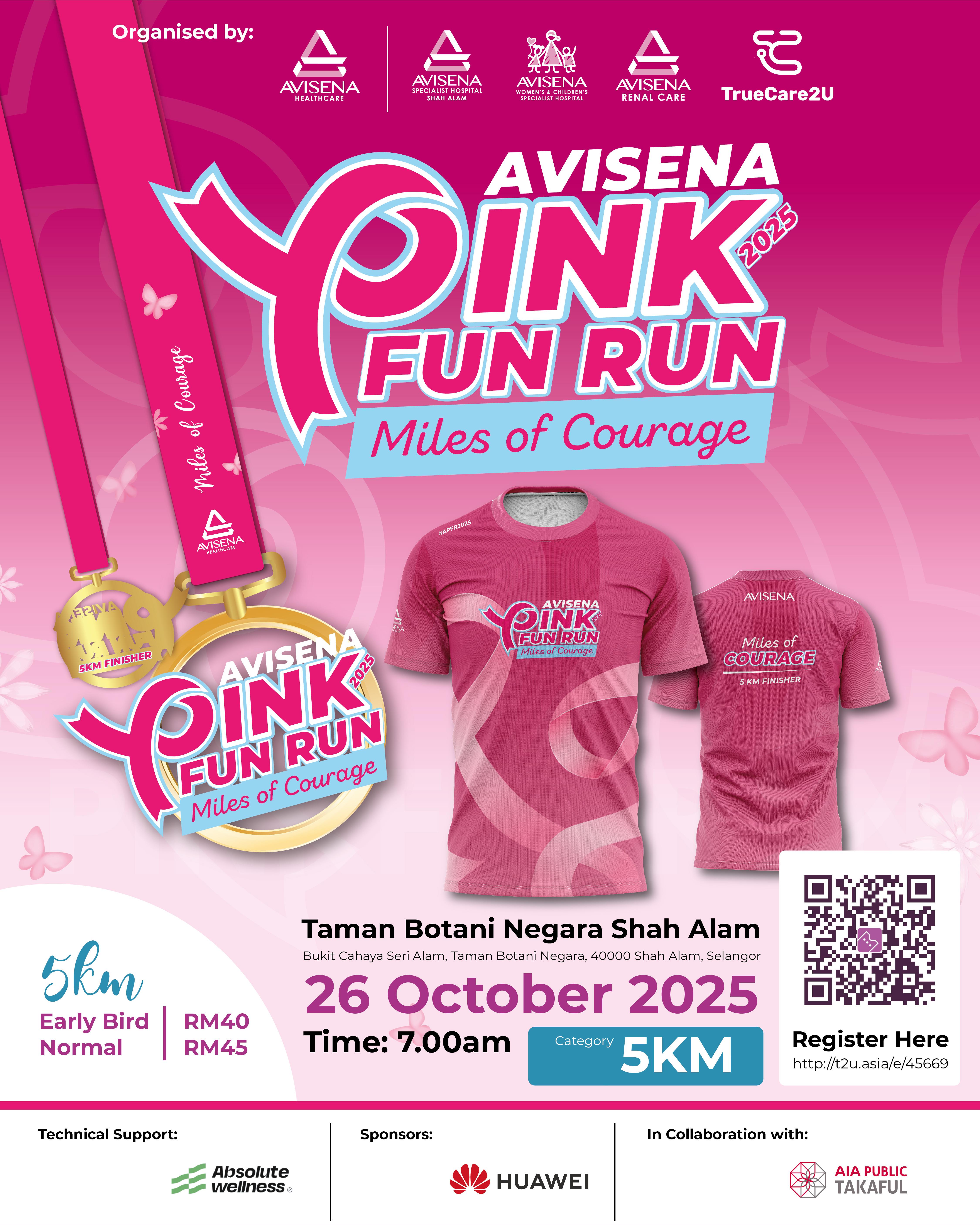 Avisena Pink Fun Run 2025 banner